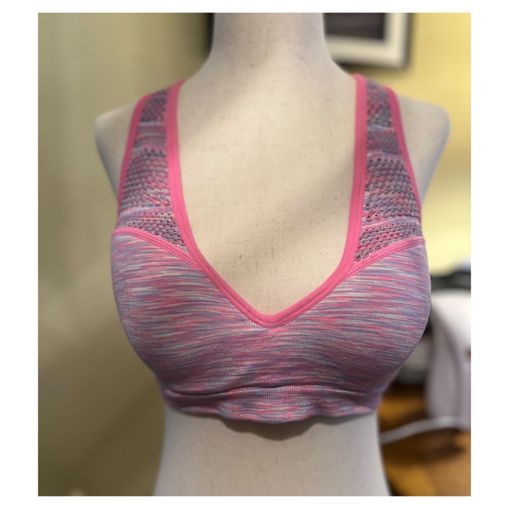Victoria’s Secret PINK RACERBACK, V-neck sports bra. Size medium.
